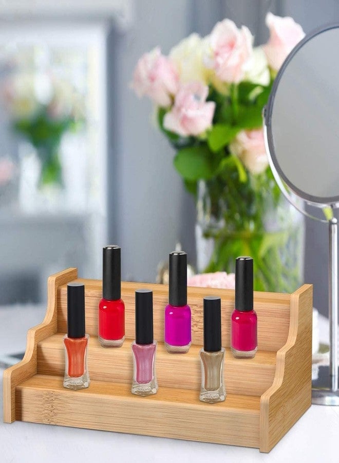 VBM منظم رفوف توابل خشبي من VBM، 3 طبقات، مصنوع من الخيزران الطبيعي، قابل للتوسيع، مناسب للخزائن أو أسطح العمل، مقاوم للماء وغير قابل للانزلاق، مناسب لزجاجات التوابل، والبرطمانات، والبهارات، ومستلزمات الخبز. - Image 5